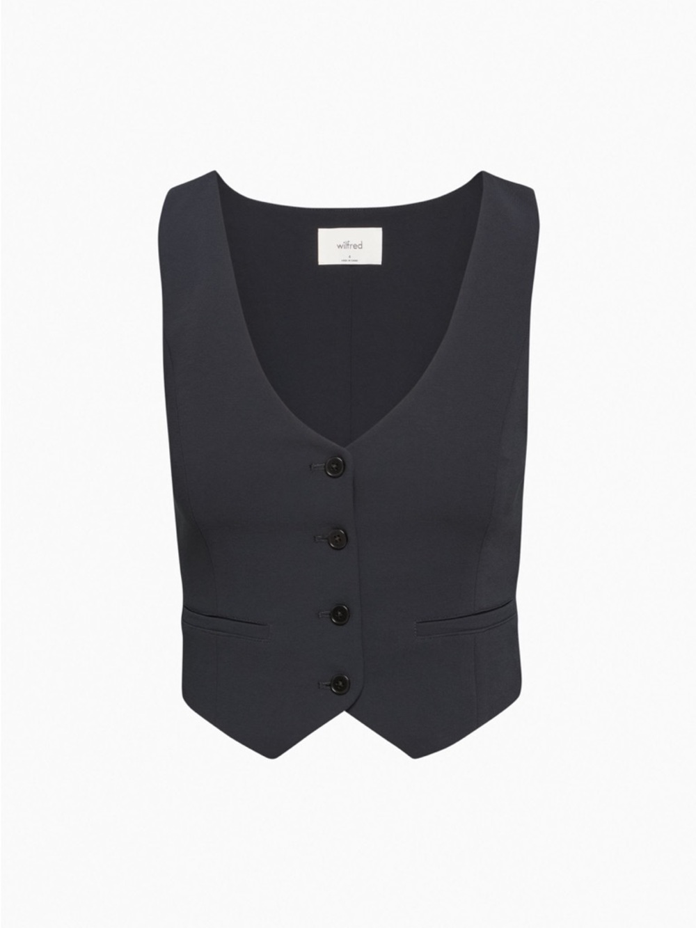 Aritzia Wilfred Black Desire Vest